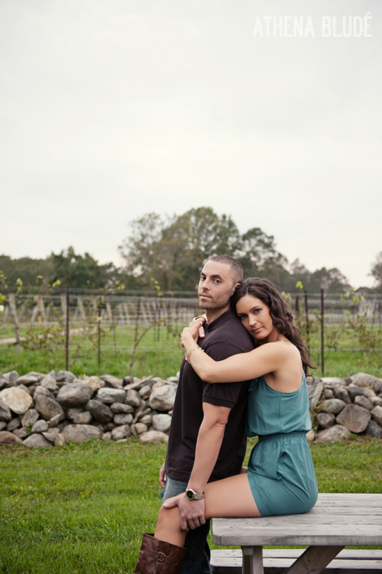 ©2011 Athena Bludé Photography | Vineyard and Urban Engagement Session: Jessica + Nick