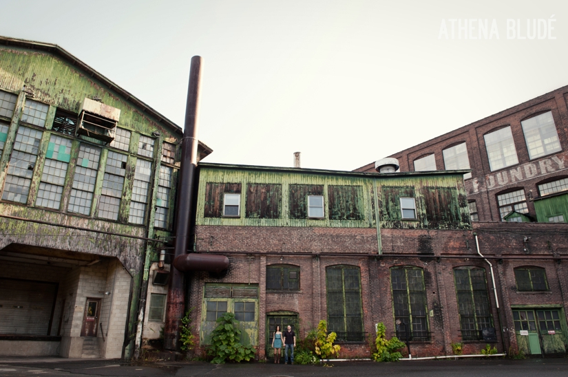 ©2011 Athena Bludé Photography | Vineyard and Urban Engagement Session: Jessica + Nick