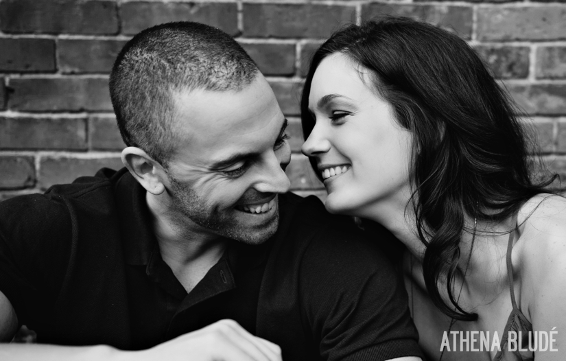 ©2011 Athena Bludé Photography | Vineyard and Urban Engagement Session: Jessica + Nick