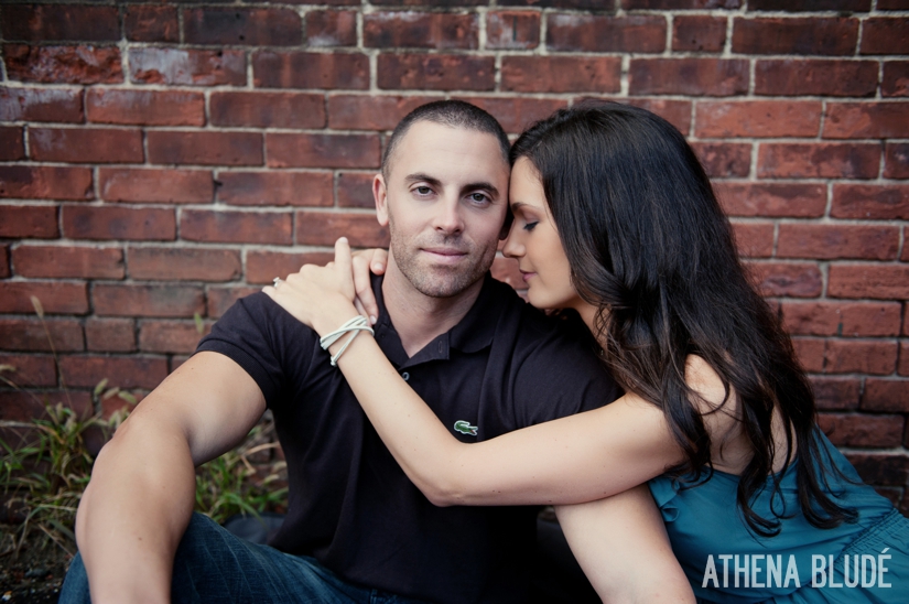 ©2011 Athena Bludé Photography | Vineyard and Urban Engagement Session: Jessica + Nick